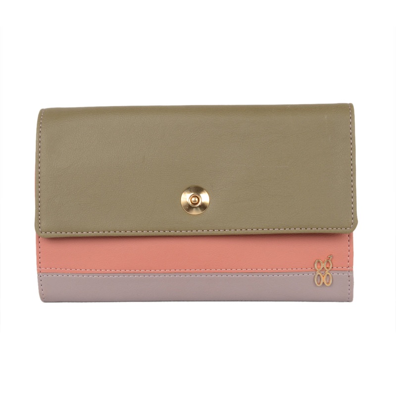 Mayze Green Large Three Fold Wallet