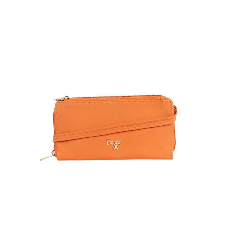 Noori Orange Large Ziparound Wallet