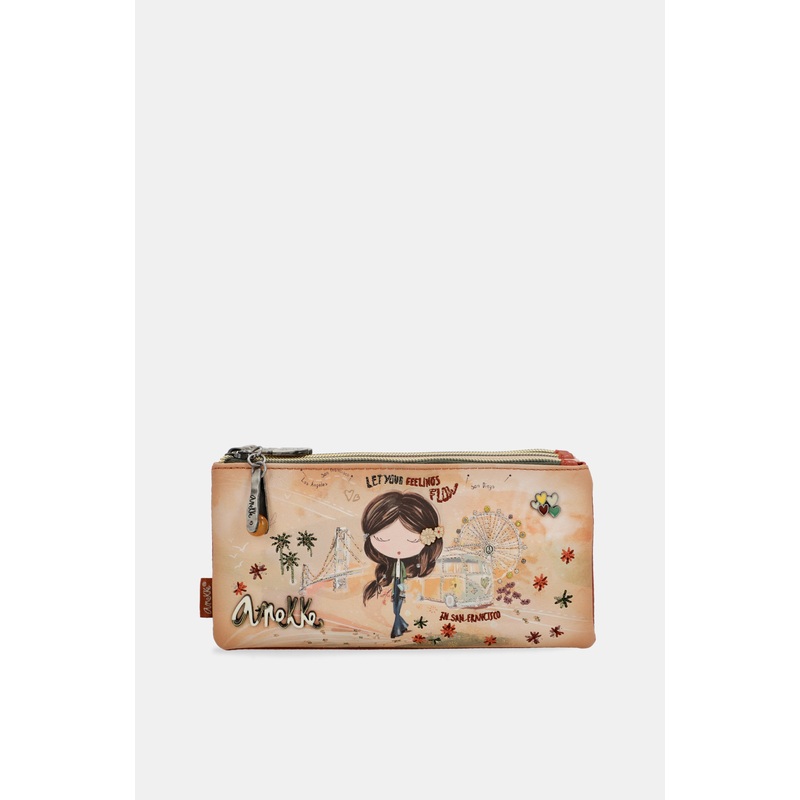 Peace & Love camel pencil case