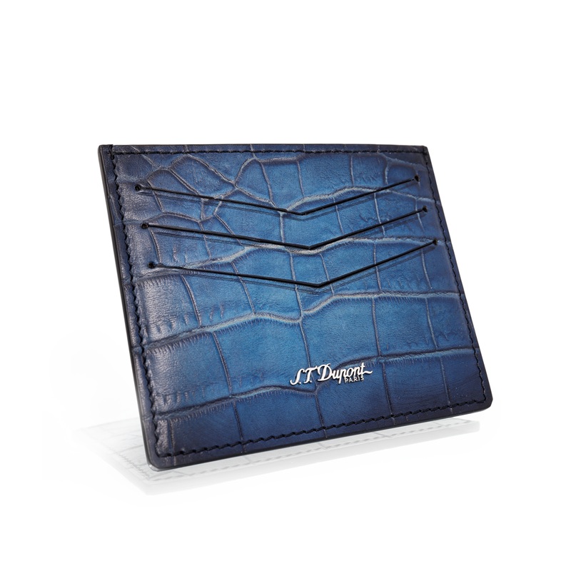 S.T. Dupont Atelier Le Grand Card Holder - Blue