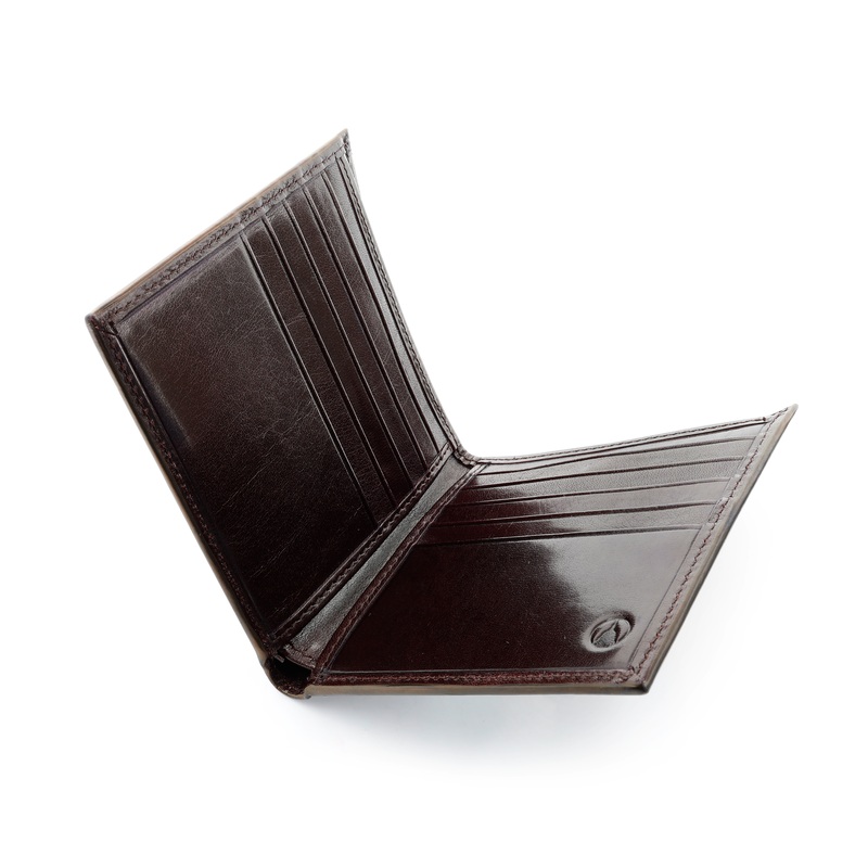 Sierra Italian Leather Hipster Wallet - Brown