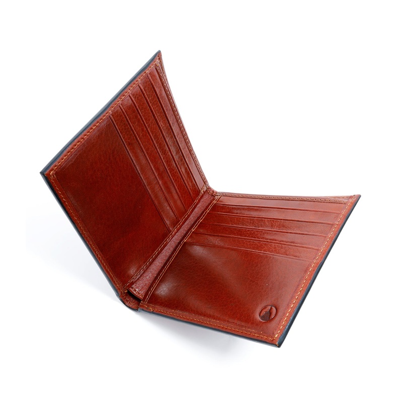 Sierra Italian Leather Hipster Wallet - Cognac