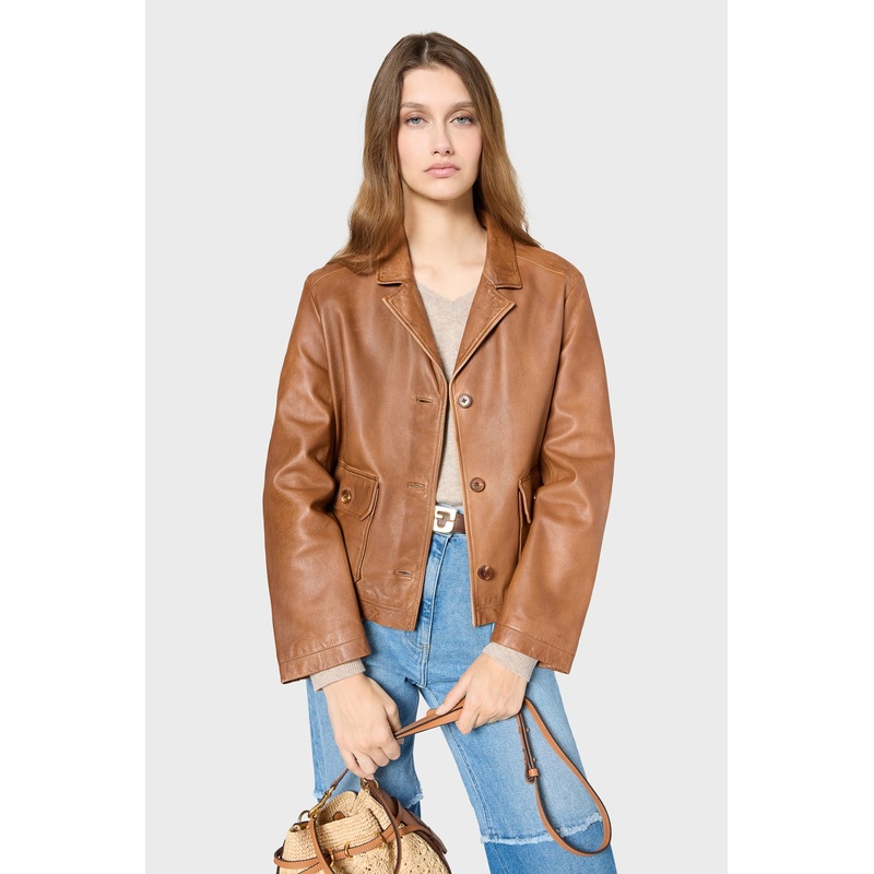 Leather Garment Rosel Dby25b010 Brown