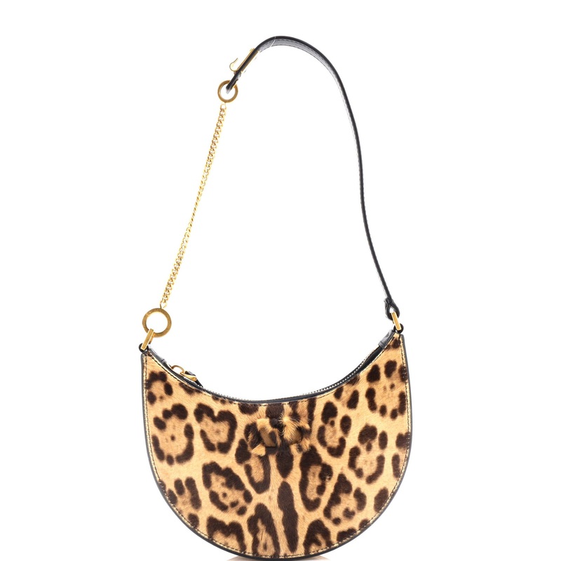 VLogo Hobo Printed Calf Hair Mini