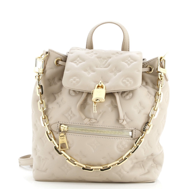Coussin Backpack Monogram Embossed Lambskin PM
