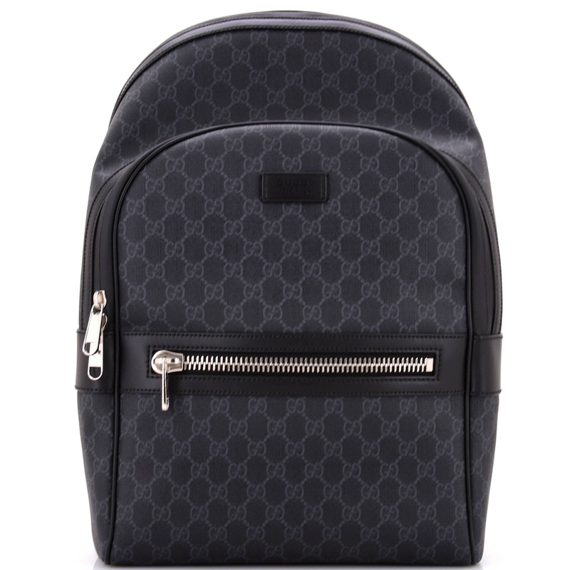 Front Zip Pocket Backpack GG Coated Canvas Medium