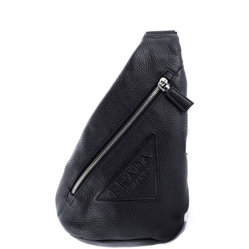 Triangle Logo Sling Bag Leather