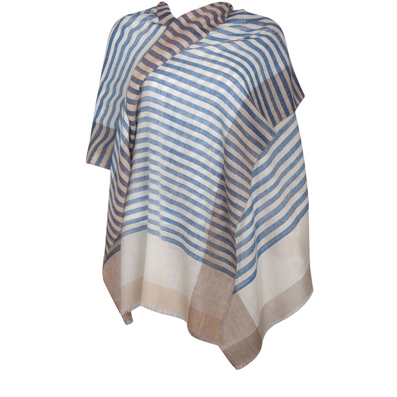 'Accent' Cashmere & Merino Wool Shawl Wrap