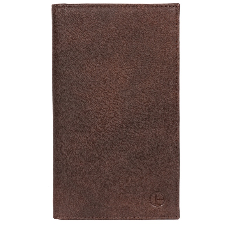 'Addison' Vintage Brown Leather Breast Pocket Wallet