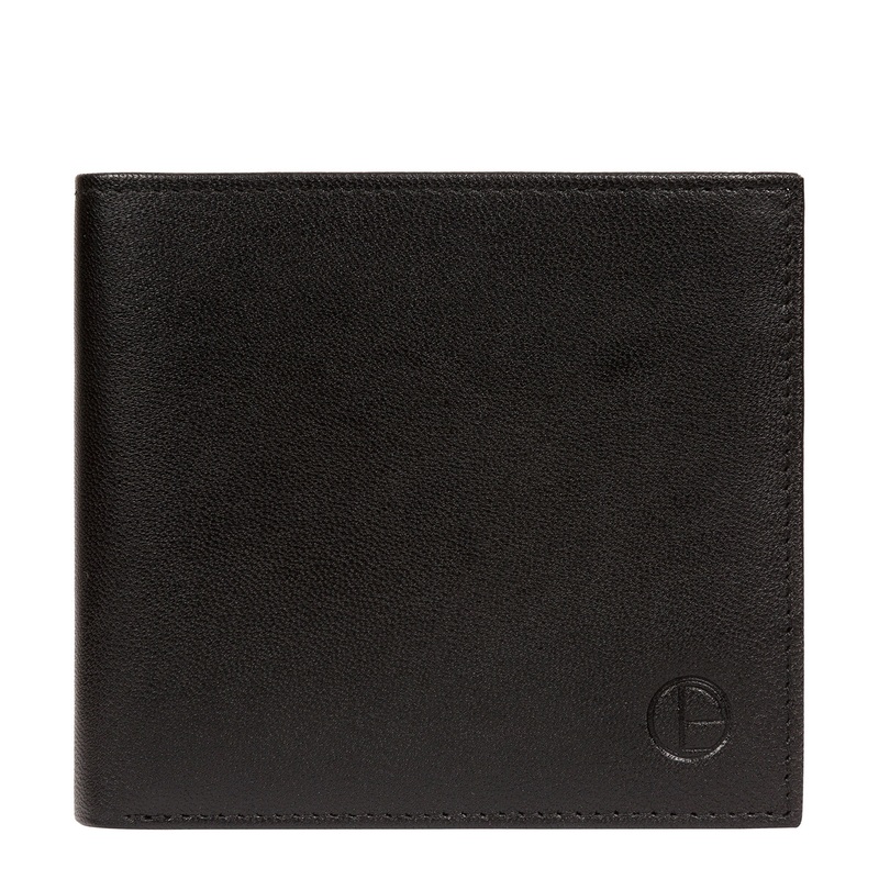 'Barrett' Black Leather Bi-Fold Wallet