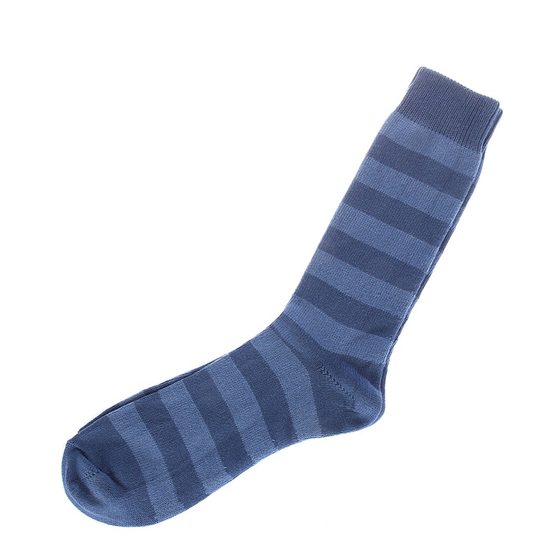 Blue Striped Cotton Socks