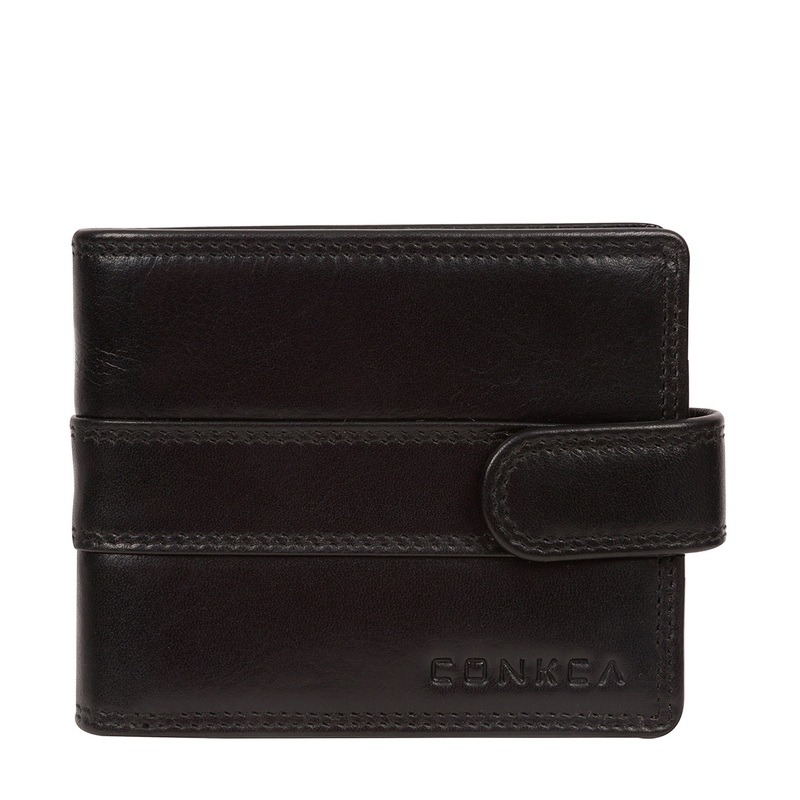'Brigadier' Black Leather Bi-Fold Wallet