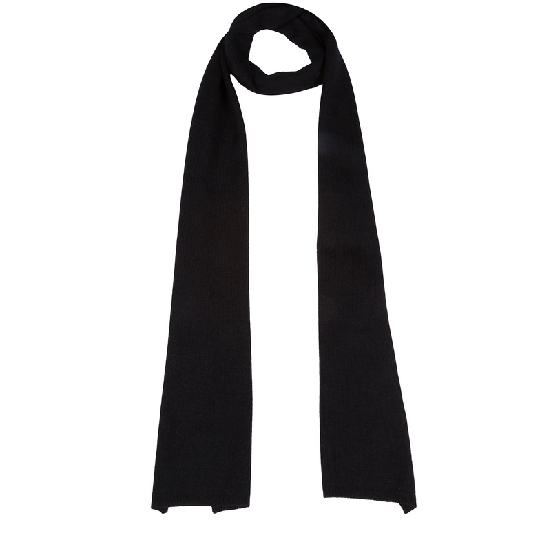 'Bristol' Black Merino Wool Scarf