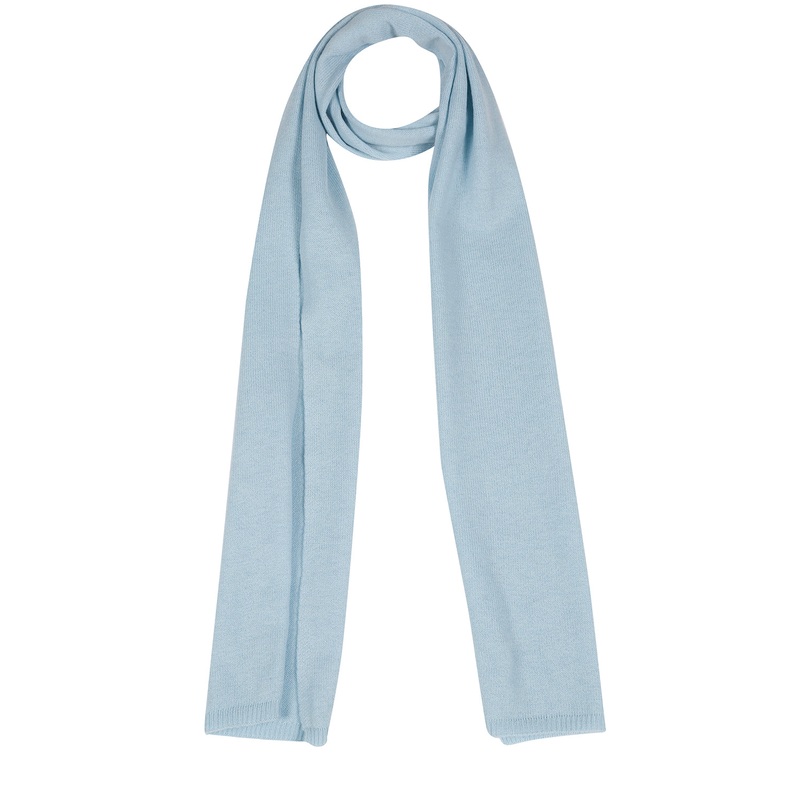 'Bristol' Powder Blue Merino Wool Scarf