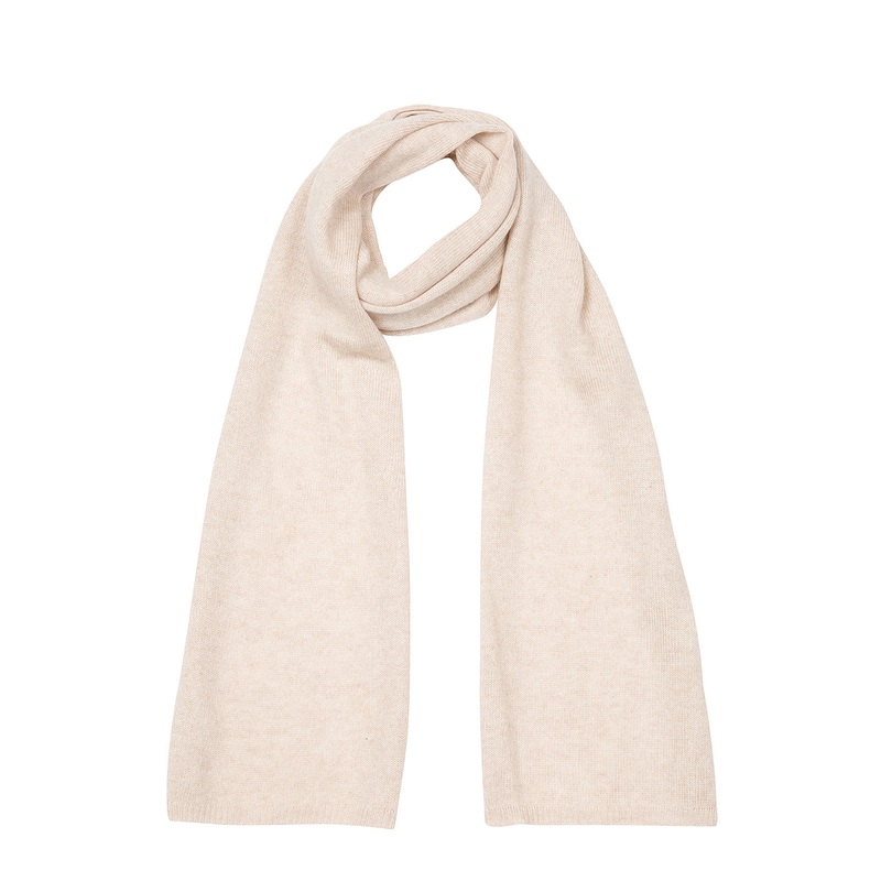 'Cambridge' Oatmeal 100% Cashmere Scarf