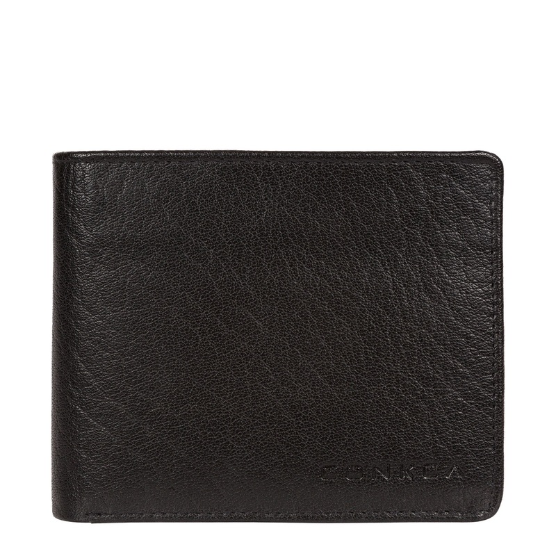 'Cobain' Black Bi-Fold Leather Wallet