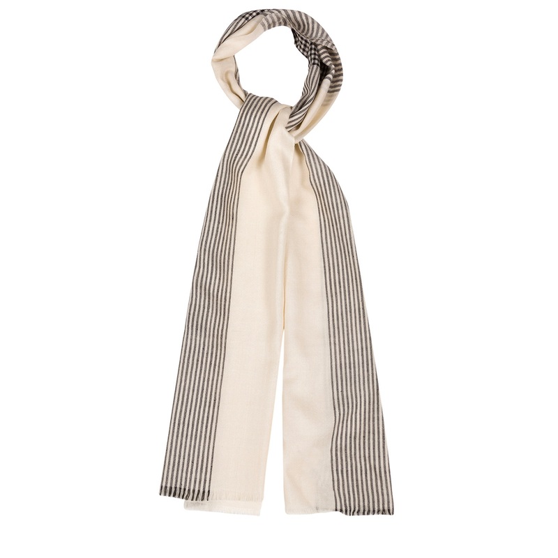'Contrast' Cashmere & Merino Wool Pashmina