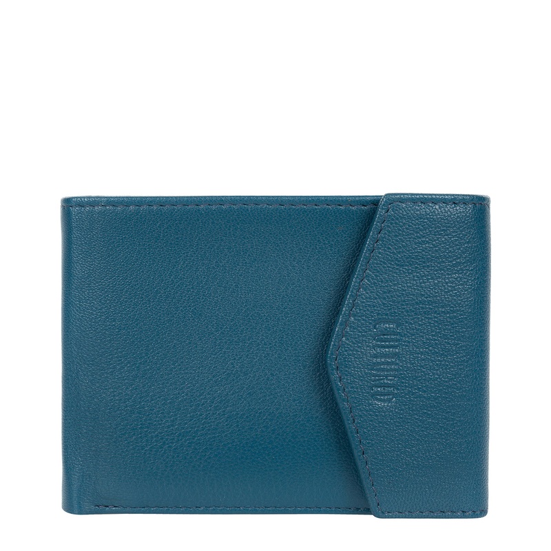 'Doyle' Teal Leather Bi-Fold Wallet