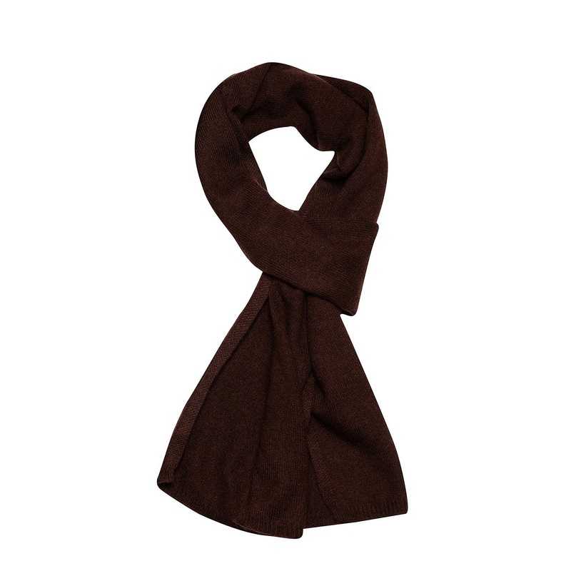 'Edinburgh' Cappuccino Cashmere and Merino Wool Scarf