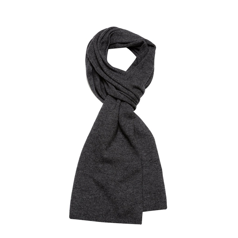 'Edinburgh' Slate Cashmere and Merino Wool Scarf