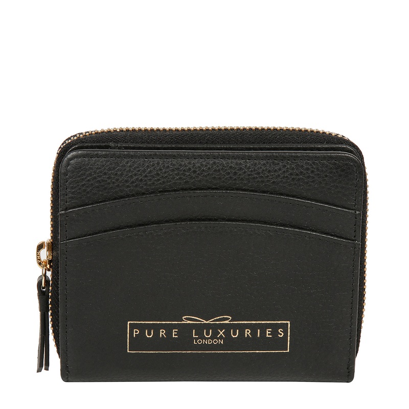 'Emely' Black Leather Purse