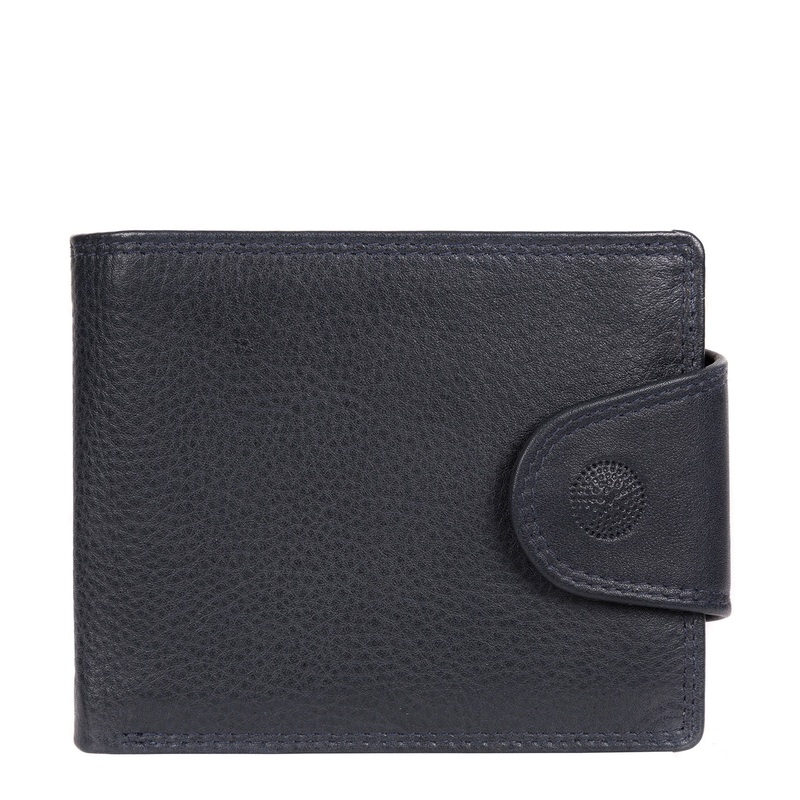 'Garrat' Navy Leather Wallet