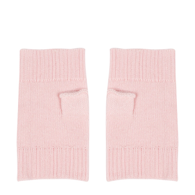 'Grange' Blush Pink Cashmere & Merino Wool Wrist Warmers
