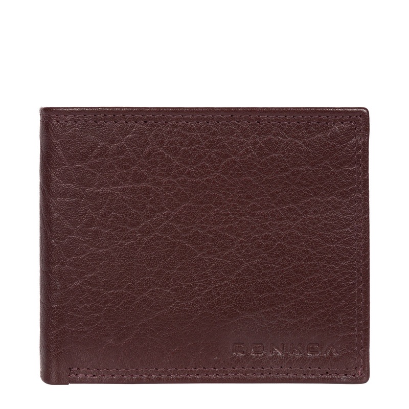 'Ike' Oxblood Bi-Fold Leather Wallet