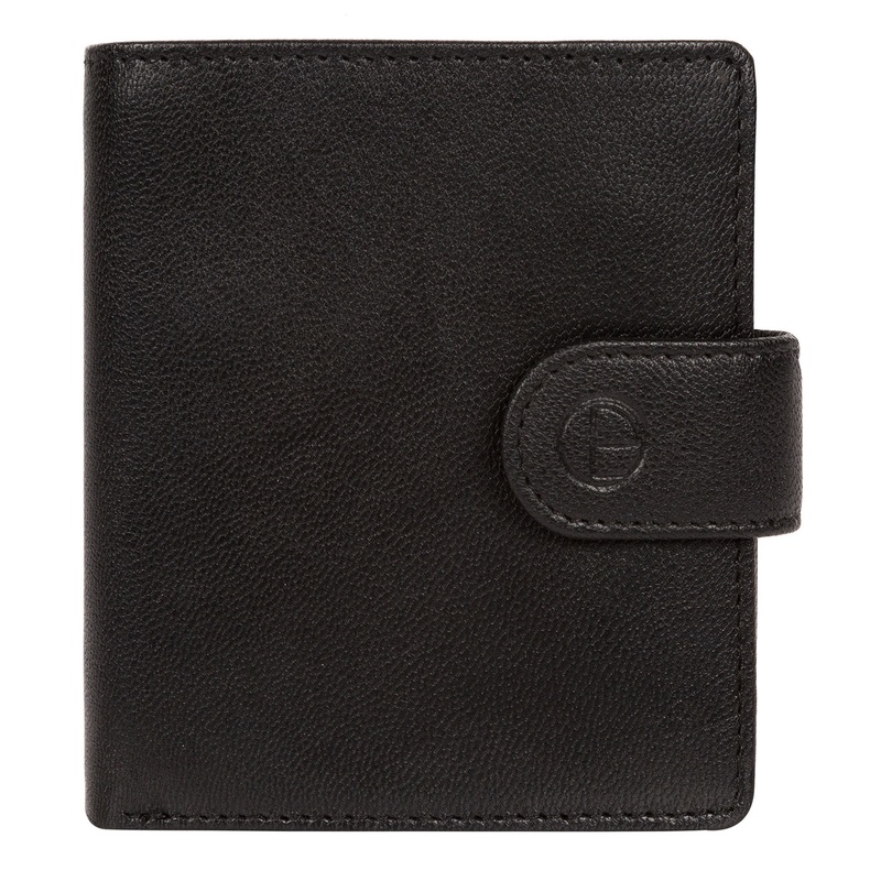 'Jaspar' Black Leather Bi-Fold Wallet