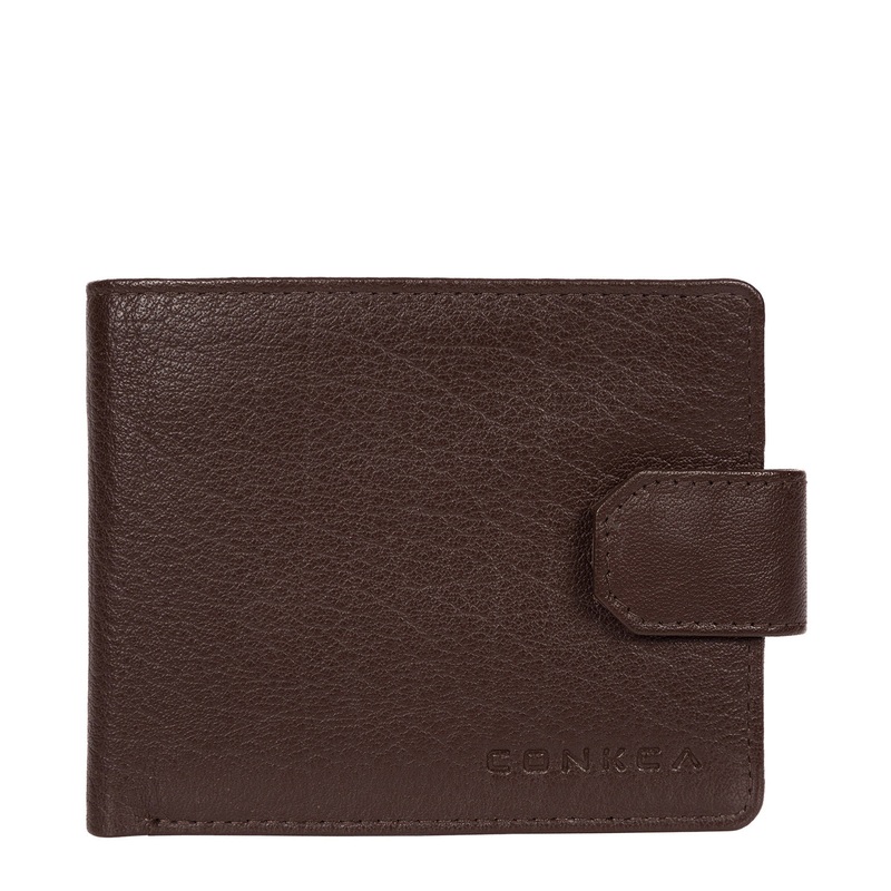 'Jones' Dark Brown Bi-Fold Leather Wallet