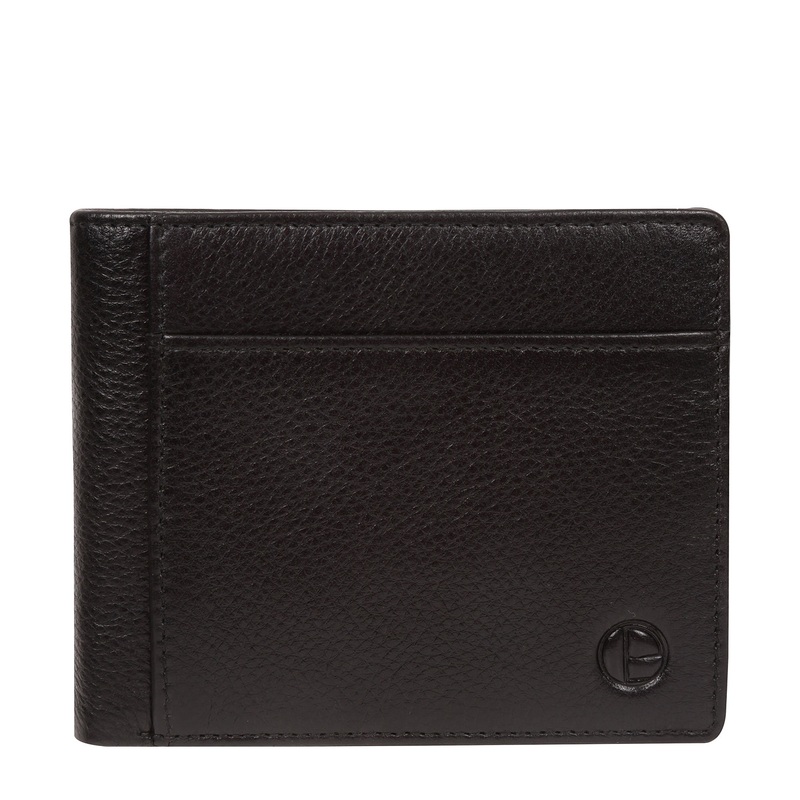 'Lincoln' Black Leather Tri-Fold Wallet