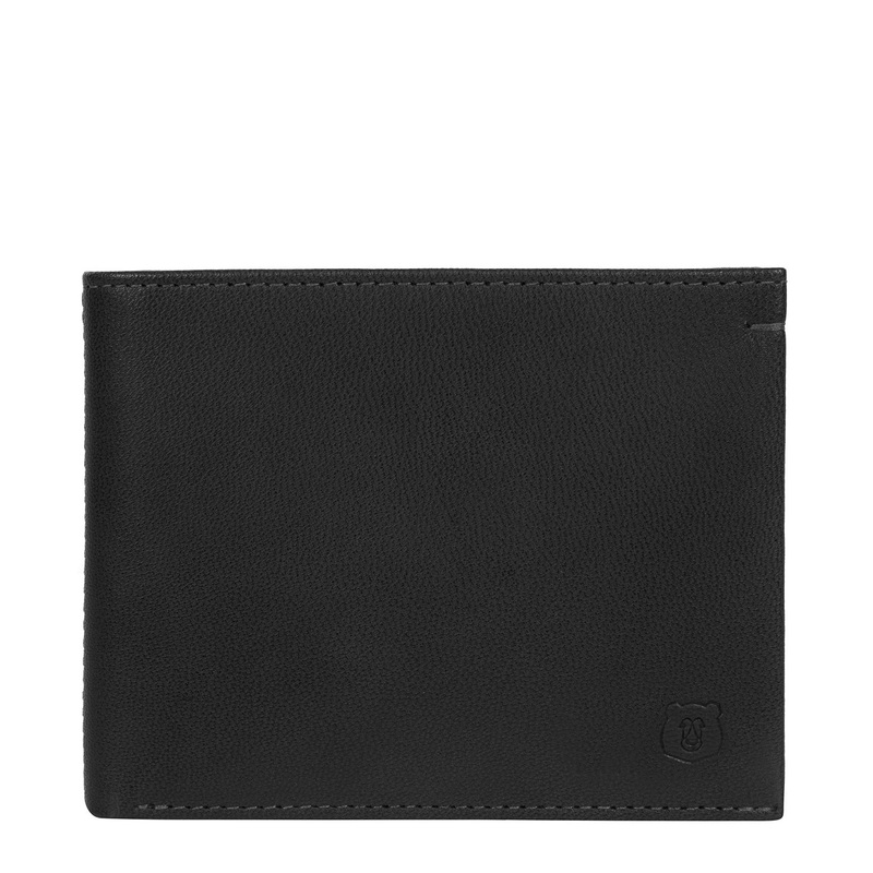 'Mercia' Black Leather Bi-Fold Wallet