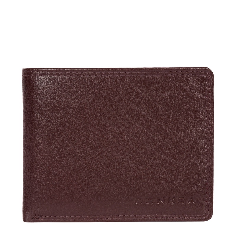 'Miller' Oxblood Bi-Fold Leather Wallet