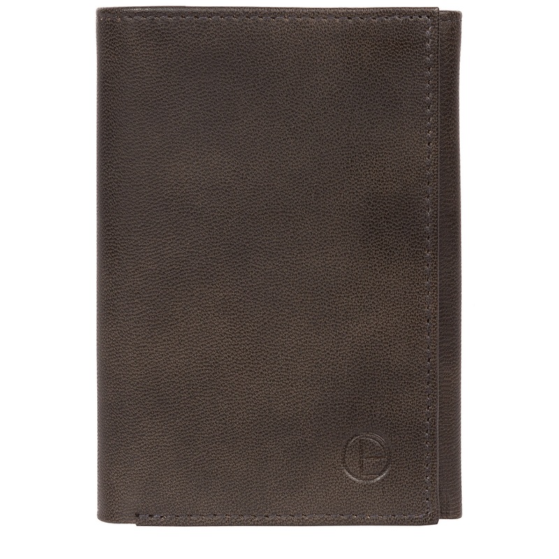 'Oliver' Vintage Black Leather Credit Card Wallet
