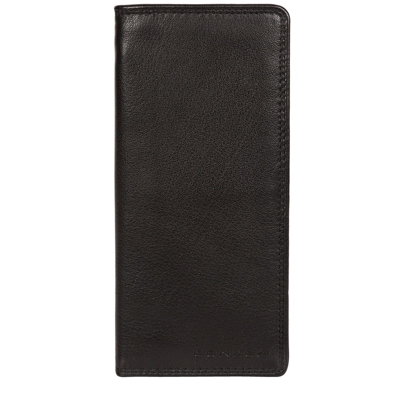 'Osbourne' Black Leather Breast Pocket Wallet