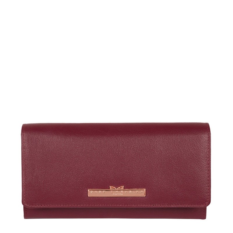 'Pipit' Pomegranate Leather Purse
