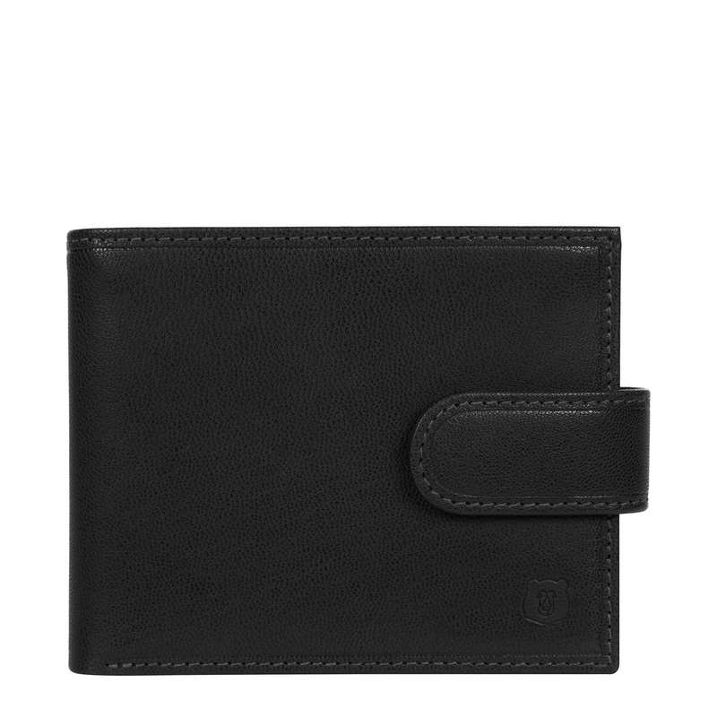 'Sigurd' Black Leather Bi-Fold Wallet