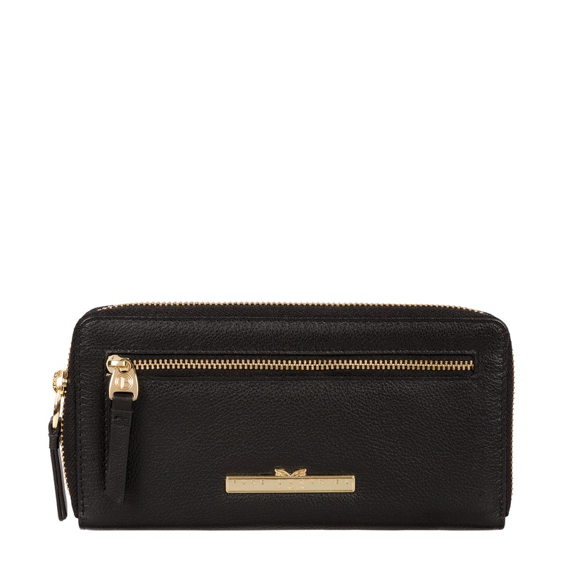'Starling' Black Leather Bi-Fold Purse