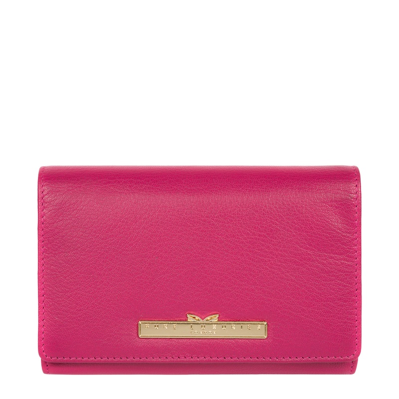 'Swift' Sangria Leather Tri-Fold Purse