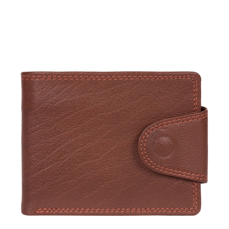 'Tyler' Conker Brown Bi-Fold Leather Wallet