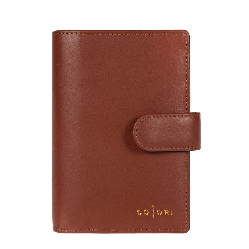 'Verona' Italian-Inspired Cognac Leather RFID Purse