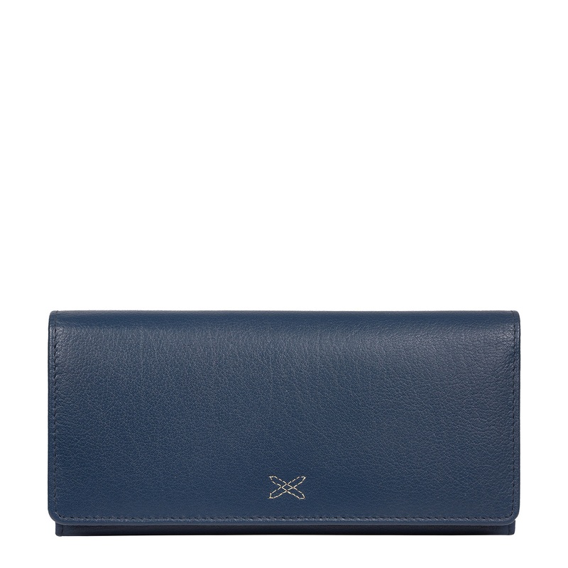 'Vivian' Denim Leather RFID Purse