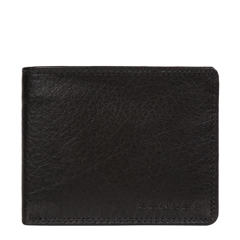'Wilson' Black Bi-Fold Leather Wallet