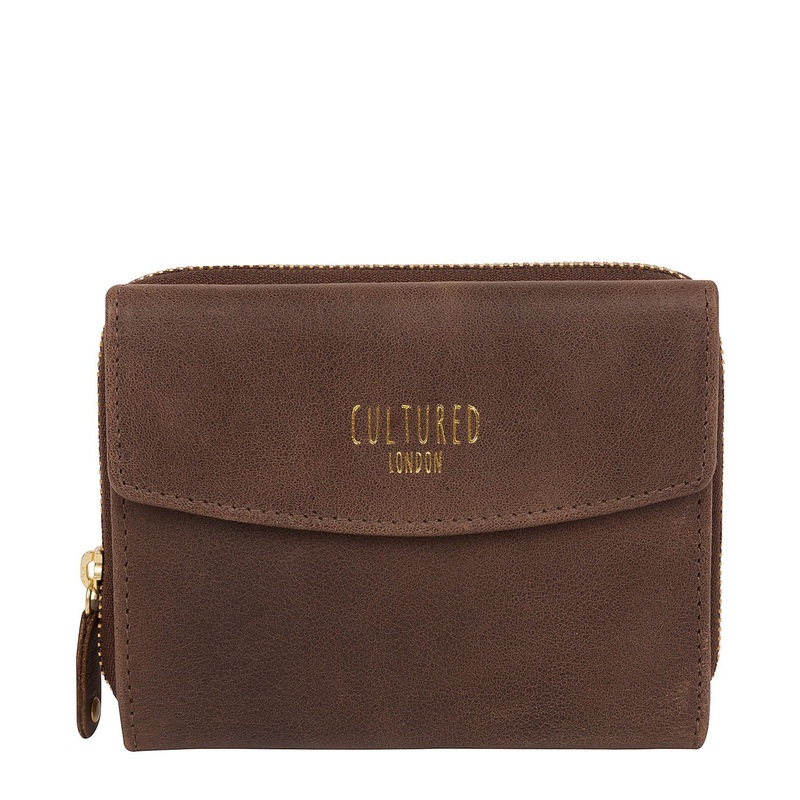 'Allergra' Vintage Brown Leather Purse