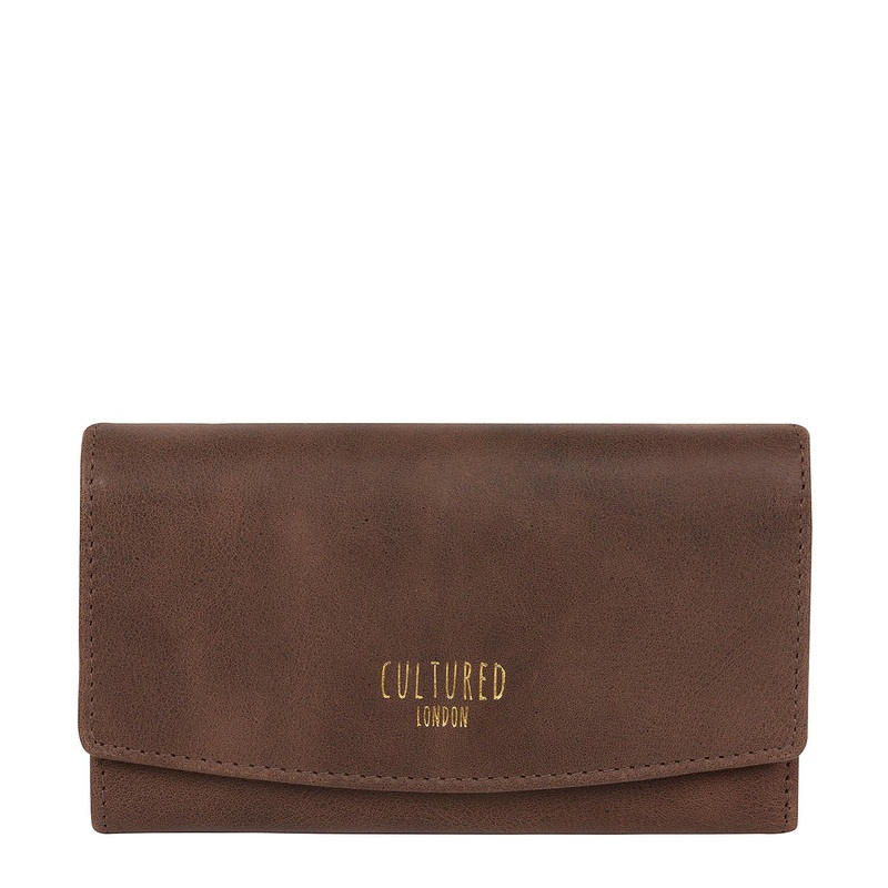 'Aviva' Vintage Brown Leather Purse