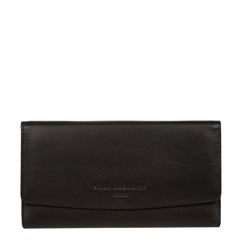'Balmoral' Black Leather Purse