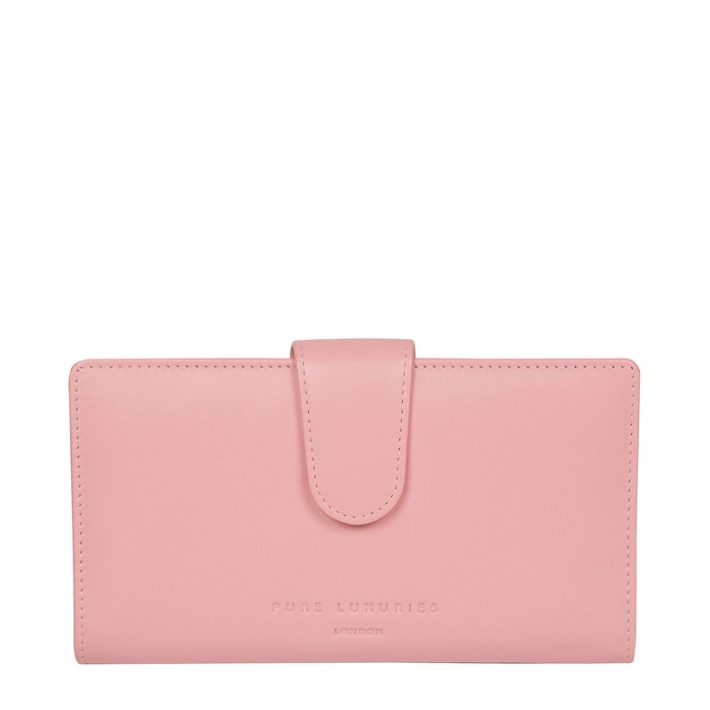 'Clarendon' Blossom Pink Leather Purse
