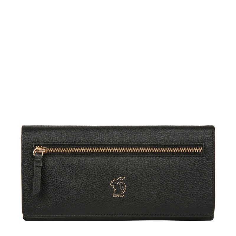 'Fenny' Black Leather Purse