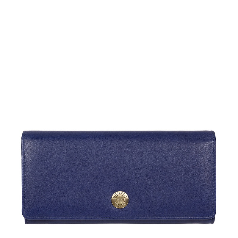 'Fey' Blue Leather Purse