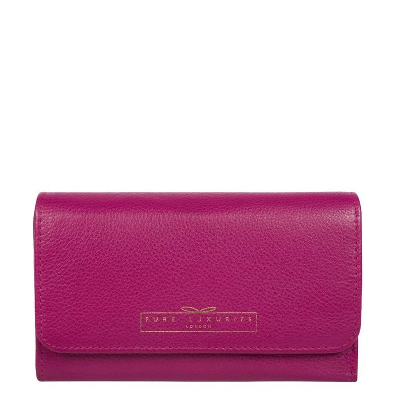 'Freesia' Orchid Leather RFID Purse